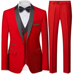Prestige 3-Piece Men's Formal Tuxedo-Style Suit