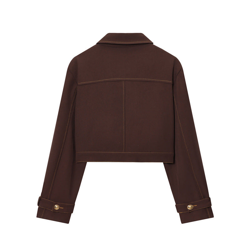 Piped Short Jacket With Flare Pants Set CozyPet Store