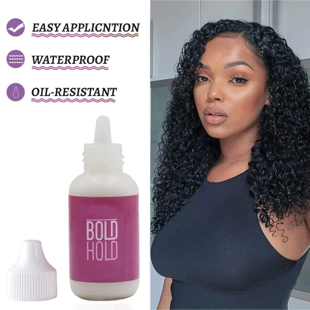 Wig Glue Bold HOLD Lace Glue for Wigs Waterproof Lace Wig Glue Adhesive + Hair Wax Stick for Wig Edge Control Gel Stick+Remover - MaJuah