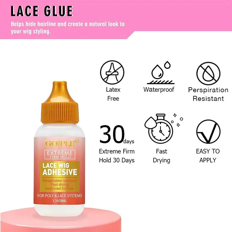 GOIPLE Edge Control Wax Stick Kit for Slick Baby Hair Lace Wig Extensions Adhesive Glue Gel Hair Tool Melting Spray Tint Mousse - MaJuah