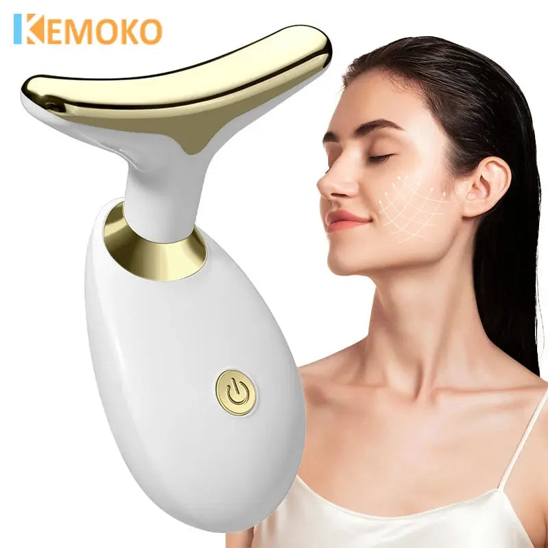 Neck Face Lifting Device Face Slimming Eye Massage Beauty Skin Facial Vibration Machine Anti Aging Reduce Edema Double Chin - MaJuah
