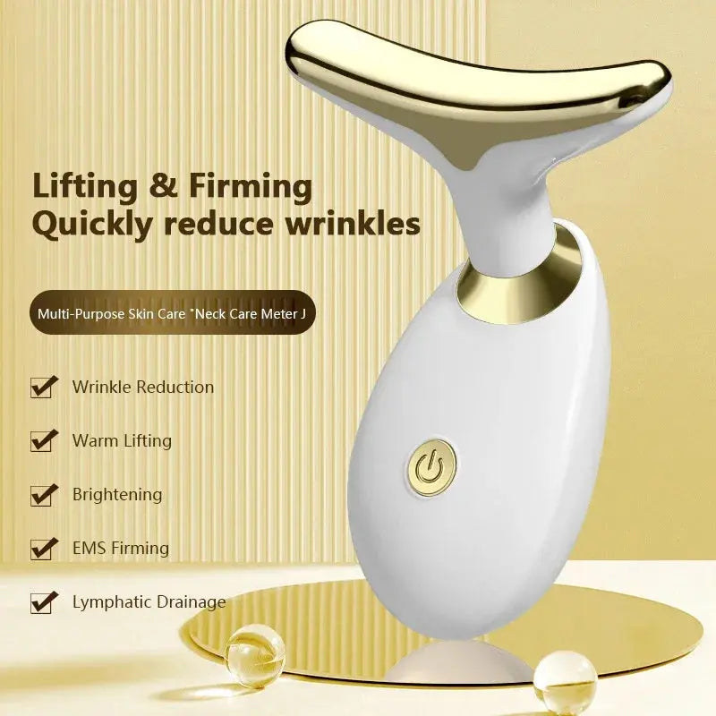 Neck Face Lifting Device Face Slimming Eye Massage Beauty Skin Facial Vibration Machine Anti Aging Reduce Edema Double Chin - MaJuah