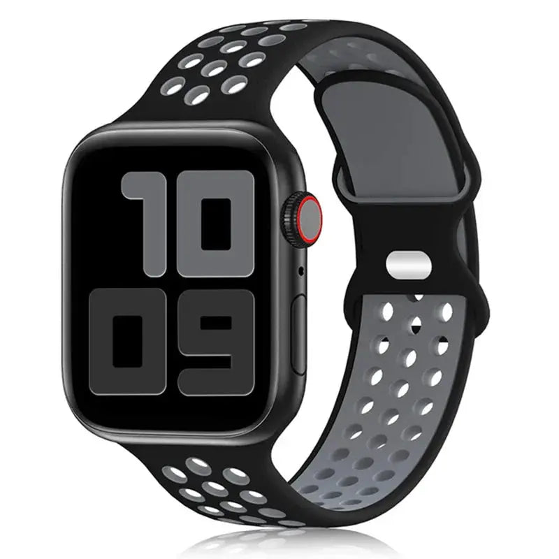 Silicone Strap for Apple Watch Band Ultra 2 49mm 38mm 42mm Sport Bracelet iWatch Series 9 8 7 41mm 45 mm 7 6 SE 5 4 3 44mm 40mm - MaJuah