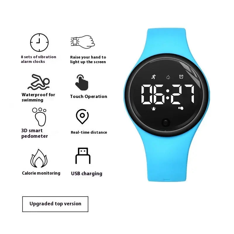 Electronic Watch Male Junior High School Student Female Silent Vibration Alarm Clock - MaJuah