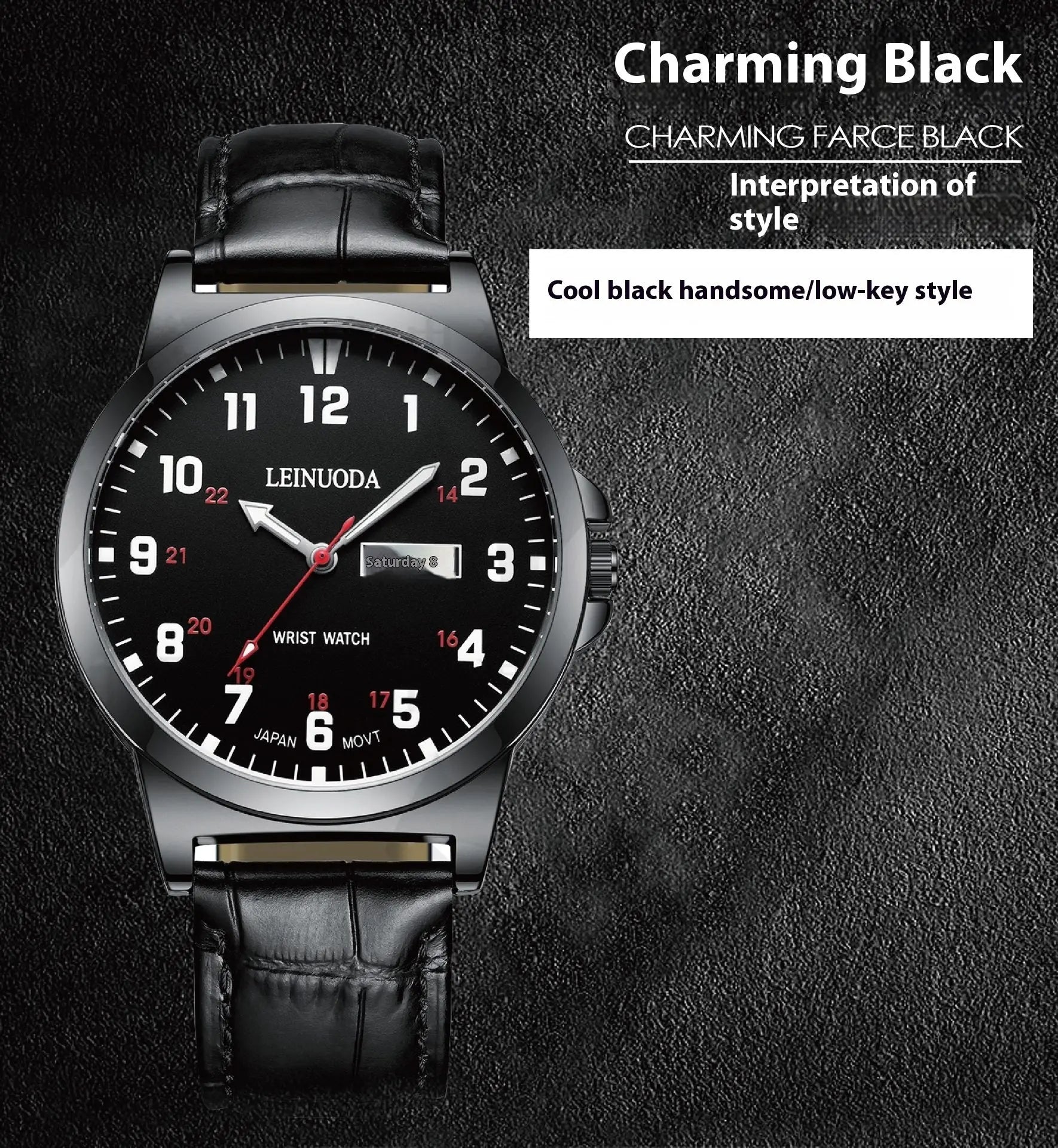 Numbers Surface Waterproof Quartz Simple Men's Watch - MaJuah