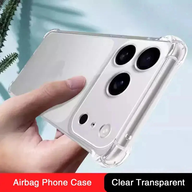 Soft Silicone Clear TPU Case for iPhone 17 Pro Max/Air 5G Transparent Back Cover Original Simple Phone Funda Coque - MaJuah