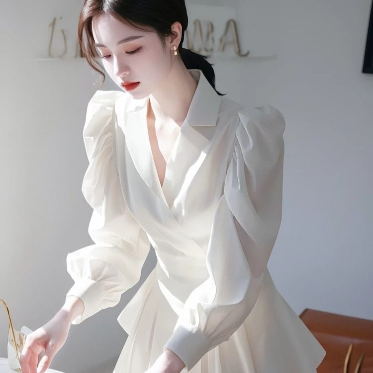 French Temperament High-end Fashion Socialite Waist-cinching Shirt CozyPet Store