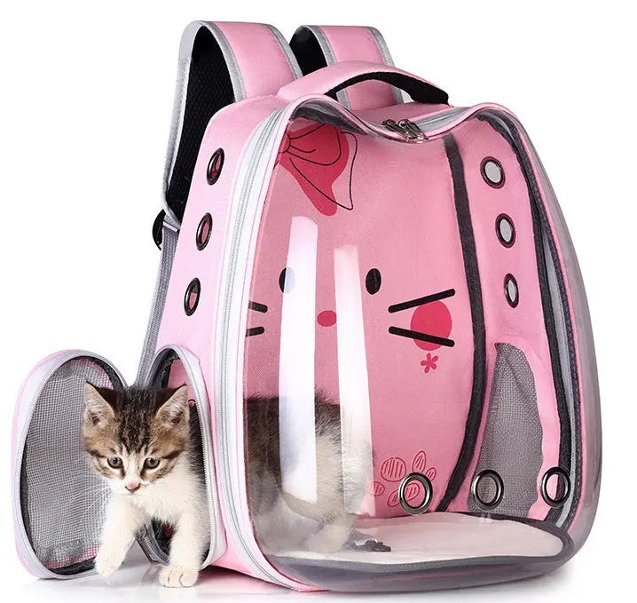 Pet Supplies Pet Backpack Convenient Pet Space Bag Breathable Shoulder Cat Bag Dog Bag - MaJuah