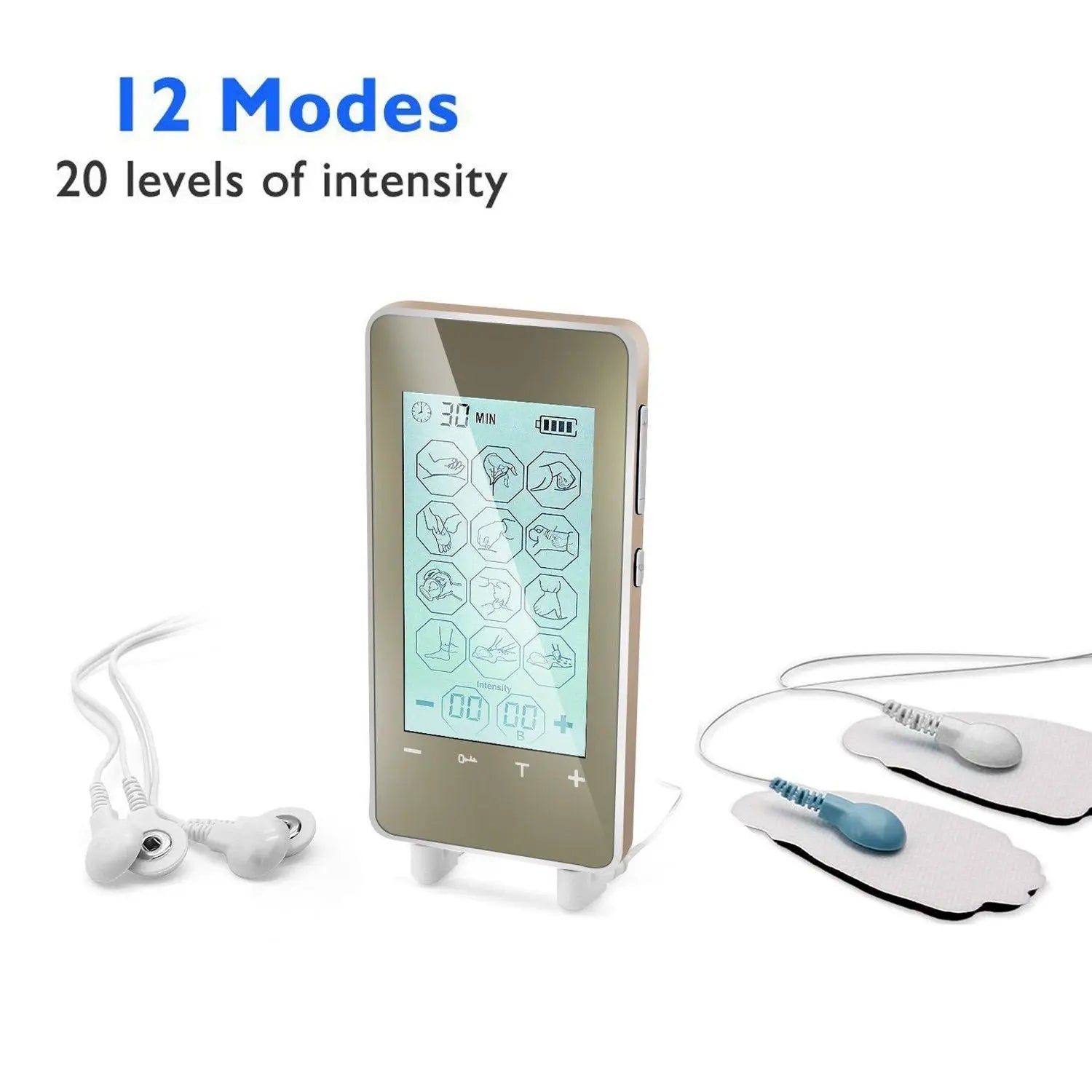 Color Screen Digital Meridian Massager 12 Modes Touch Screen - MaJuah