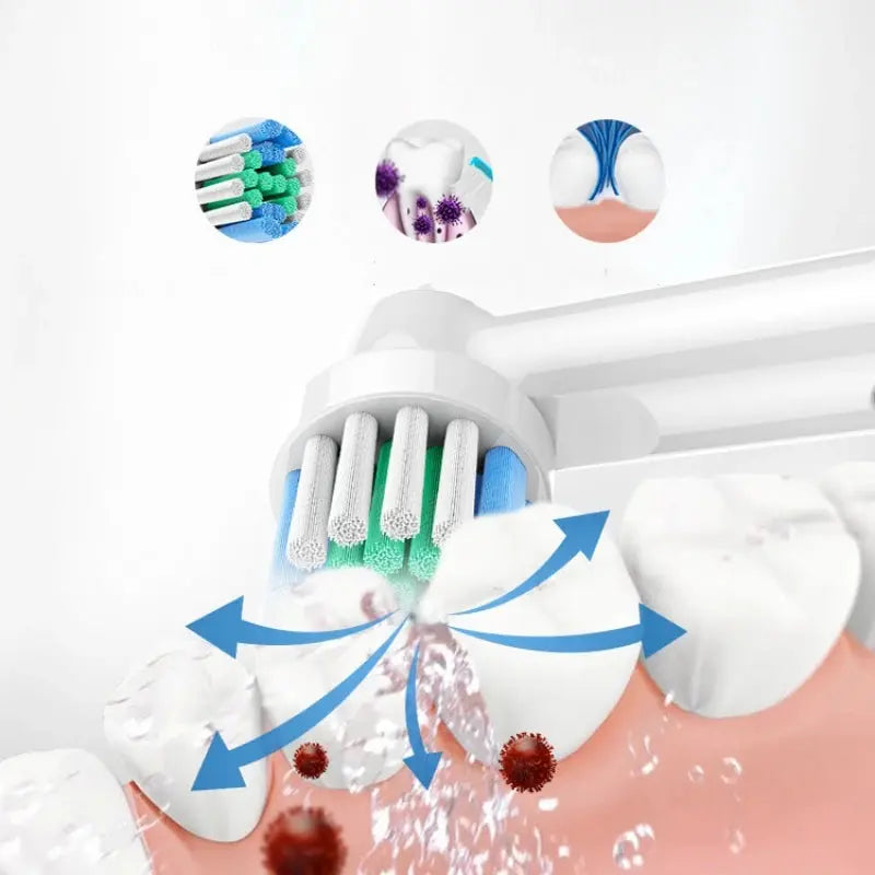 4/8Pcs Whitening Electric Toothbrush Replacement Brush Heads Refill For Oral B Toothbrush Heads Wholesale Toothbrush Head - MaJuah