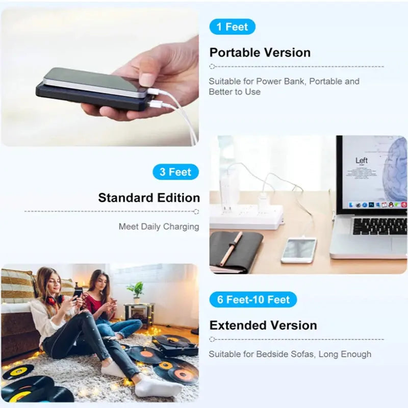 Fast charging USB cable for iPhone series 14 13 12 11 10 9 8 7 6 XR SE - MaJuah