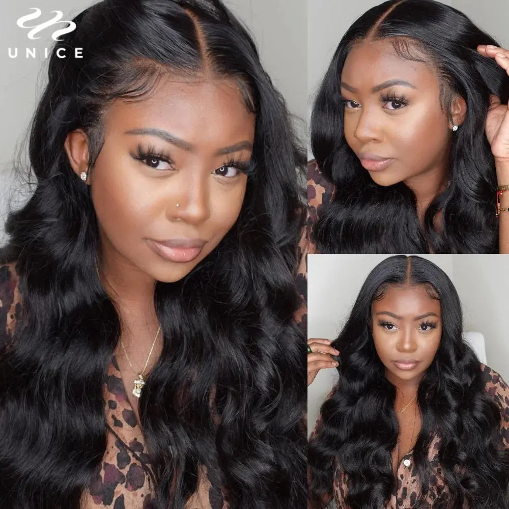 UNice PreEverything 13x4 Frontal Wig Human Hair Body Wave Lace Front Wig Pre Cut Pre Bleached Pre Plucked Lace Wig Ready To Wear, Ships From - United States - MaJuah