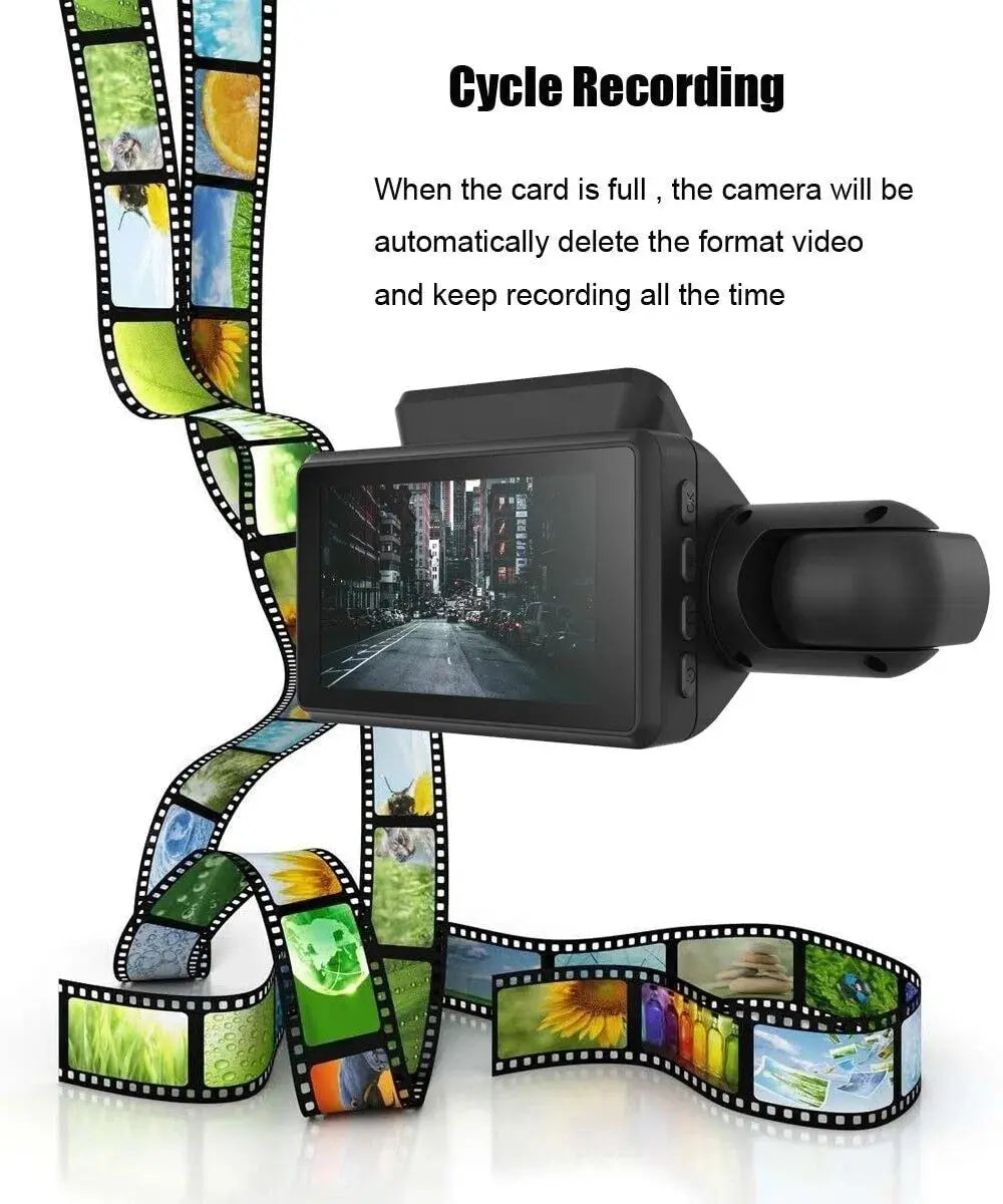 1080P Dual Lens Car DVR Dash Cam Video Recorder G-Sensor Front And Inside Camera - MaJuah