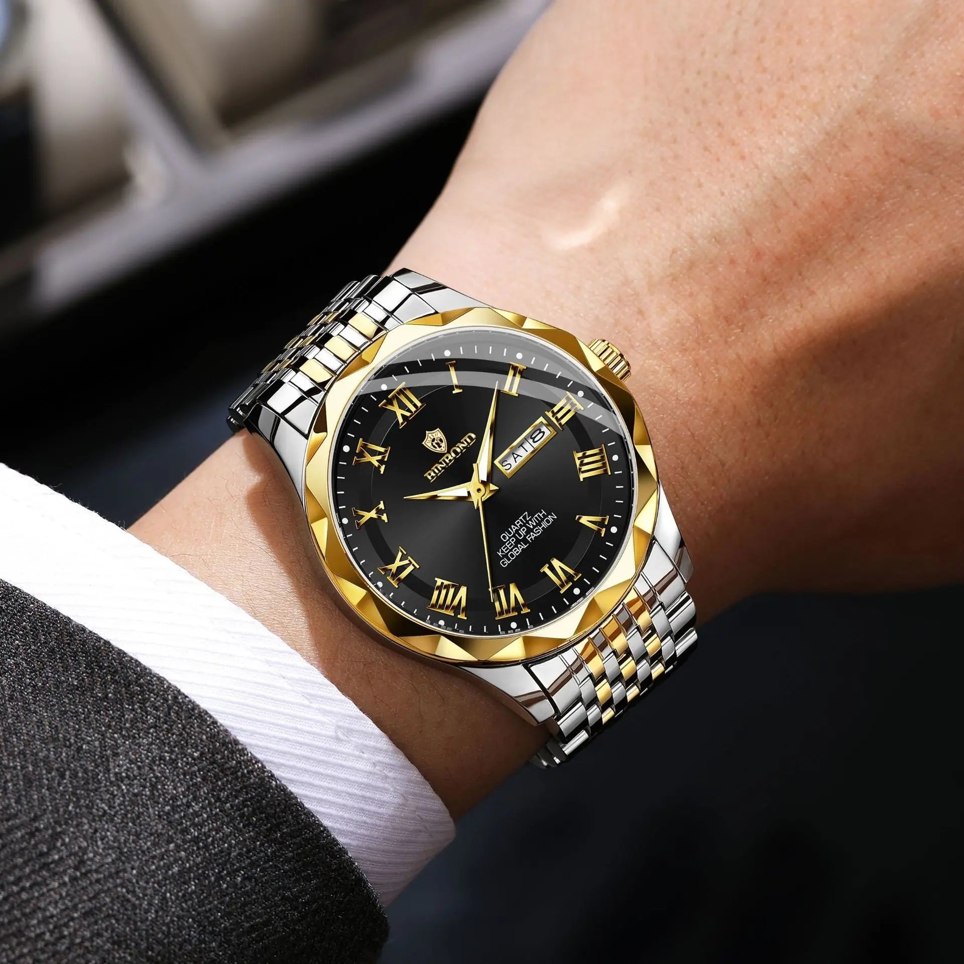 Fashion Double Calendar Quartz Watch Waterproof Men's Watch - MaJuah