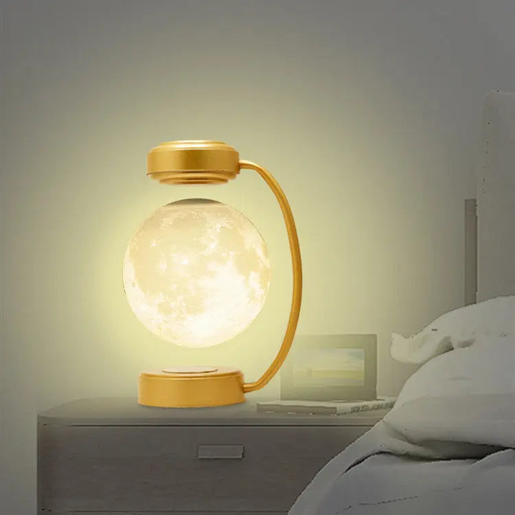 3D LED Moon Night Light Wireless Magnetic Levitating Rotating Floating Ball Lamp For School Office Bookshop Home Decoration - MaJuah