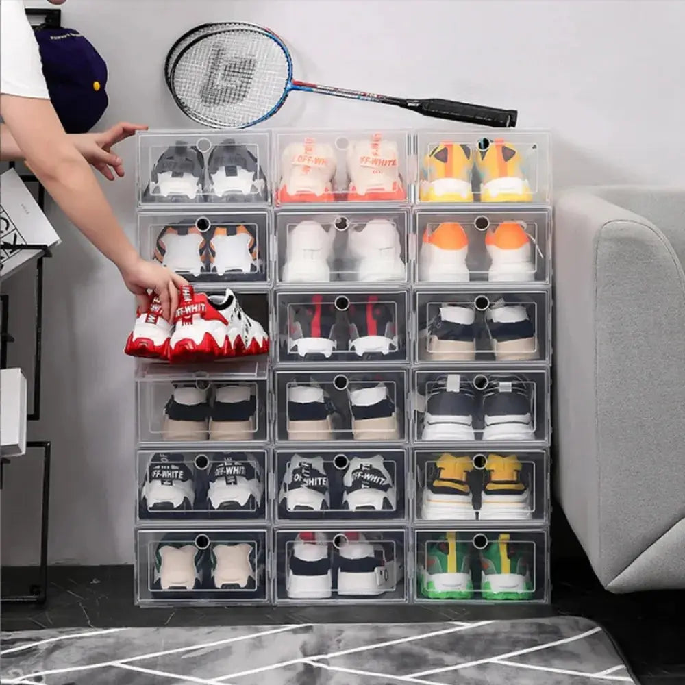 Transparent Shoe Boxes Stackable Shoe Cases Storage Dustproof Sneaker Box Plastic Shoes Box Shoes Furniture Organizer Shop1103670937 Store