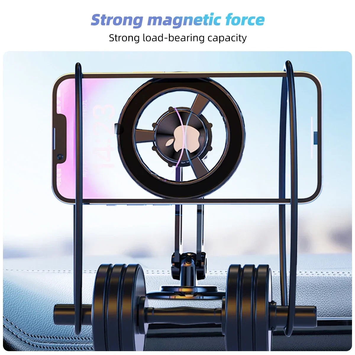 720 Rotate Metal Magnetic Car Phone Holder Foldable Magsafe Phone Stand Air Vent Magnet Mount GPS Support For All Phones
