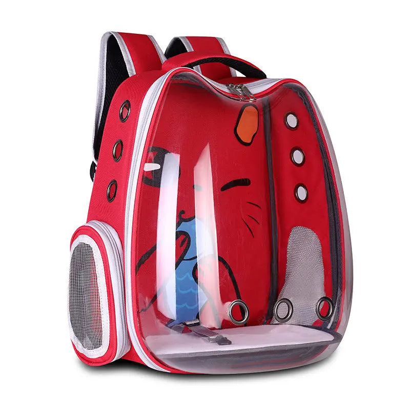 Pet Supplies Pet Backpack Convenient Pet Space Bag Breathable Shoulder Cat Bag Dog Bag - MaJuah
