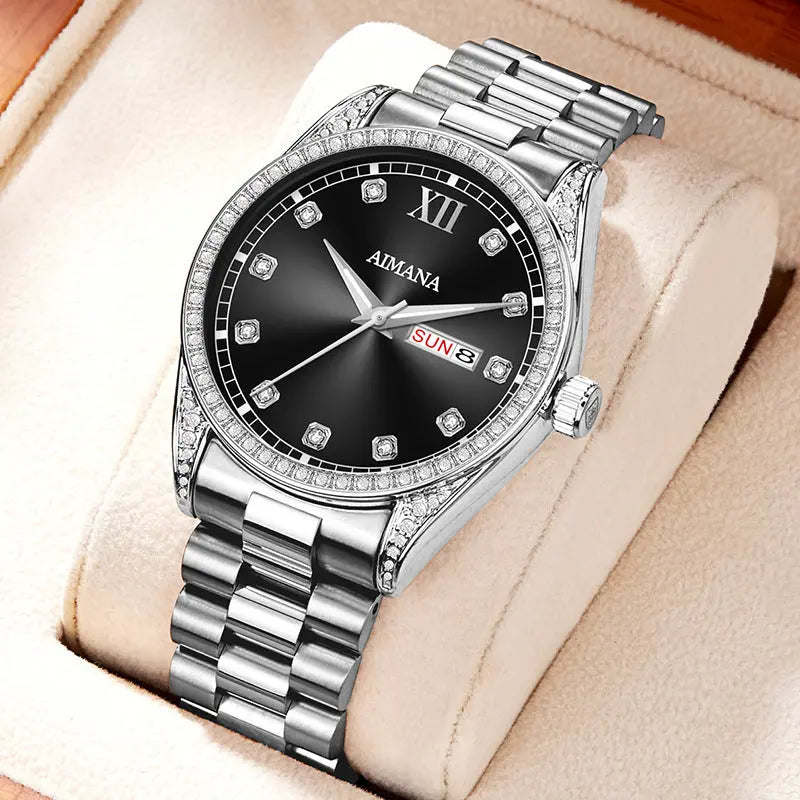 Log Series Diamond Disc Quartz Women's Watch - MaJuah