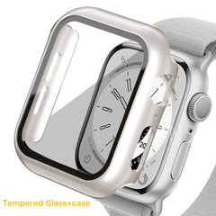 Tempered Glass+ cover For Apple Watch Case series 9 8 7 41mm 45mm 42mm HD PC bumper Screen Protector iWatch 6 5 4 se 44mm 40mm