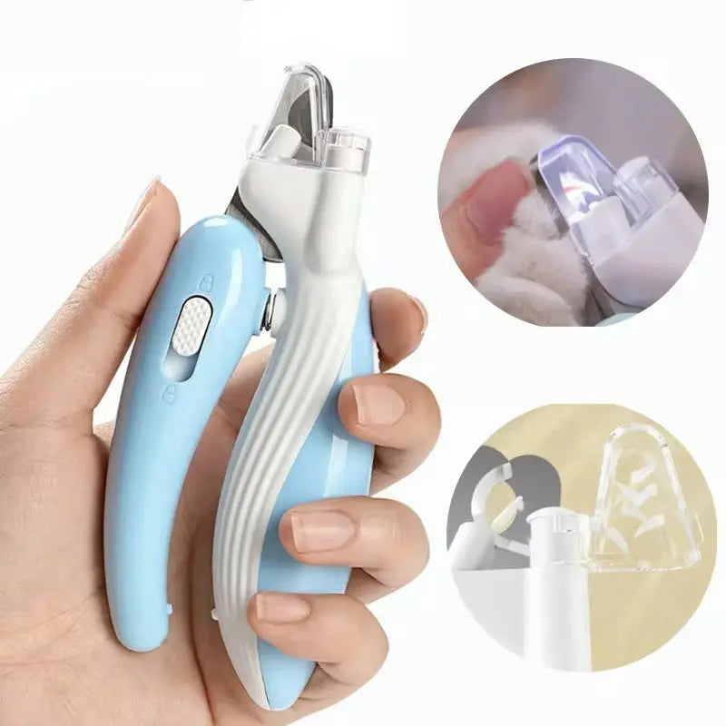 Pet Nail Clippers Dog Nail Clippers Cat Nail Clippers LED Electric Nail Grinder Pet Supplies LED Light Pet Nail Clippers - MaJuah
