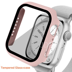 Tempered Glass+ cover For Apple Watch Case series 9 8 7 41mm 45mm 42mm HD PC bumper Screen Protector iWatch 6 5 4 se 44mm 40mm