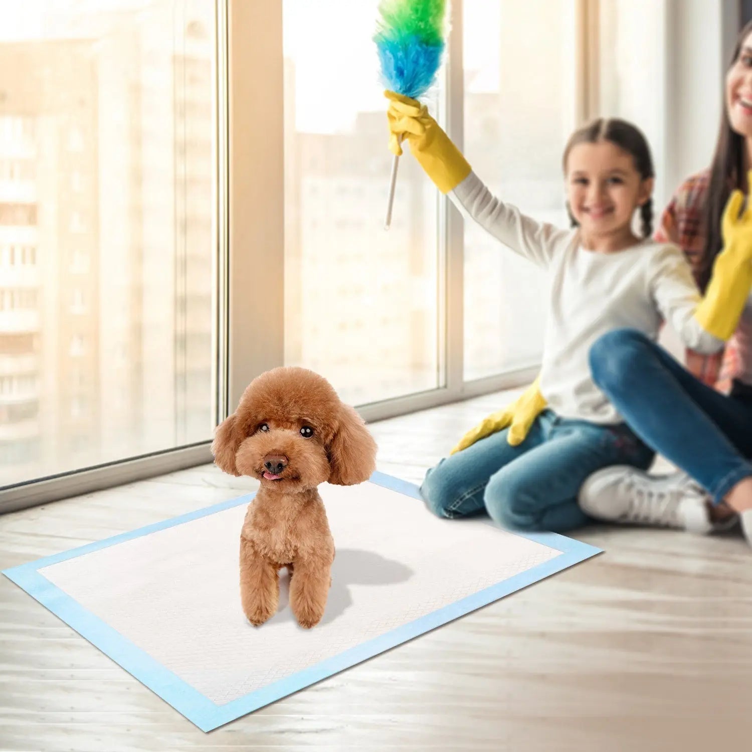 50Pcs Per Set Dog Training Pads Puppy Pee Pads Cat Wee Mats Potty-Train 24in X 18in M - MaJuah