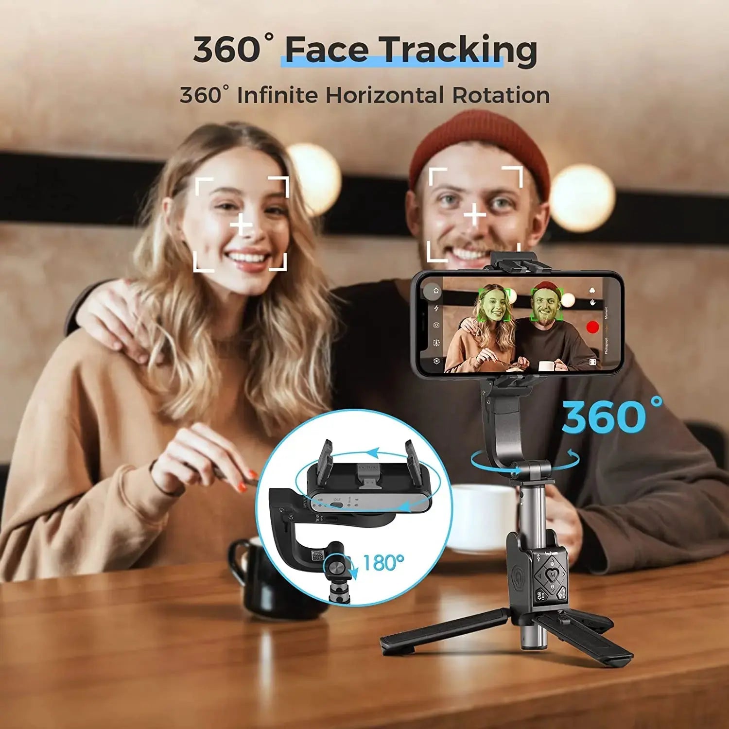 Hohem iSteady Q Handheld Gimbal Stabilizer Phone Selfie Stick Extension Rod Adjustable Tripod with Remote Control for Smartphone - MaJuah