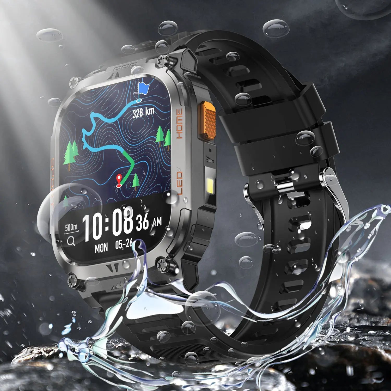 QX18 Smart Bracelet GPS Positioning Sports LED Health Monitoring - MaJuah