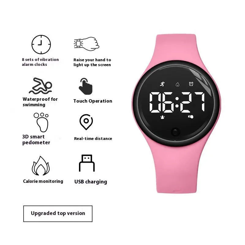 Electronic Watch Male Junior High School Student Female Silent Vibration Alarm Clock - MaJuah