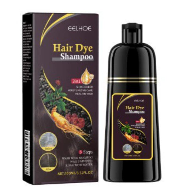 Black Hair Dye Shampoo 3 in 1 Hair Color Shampoo for Women & Men for Gray Hair Coverage for Instant Champu Para Canas