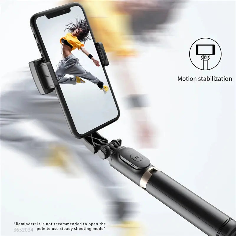 FANGTUOSI Mobile Video stabilizer Bluetooth selfie stick tripod Gimbal Stabilizer For Smartphone Live vertical shooting bracket - MaJuah
