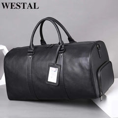 WESTAL 100% Genuine Leather Travel Bag