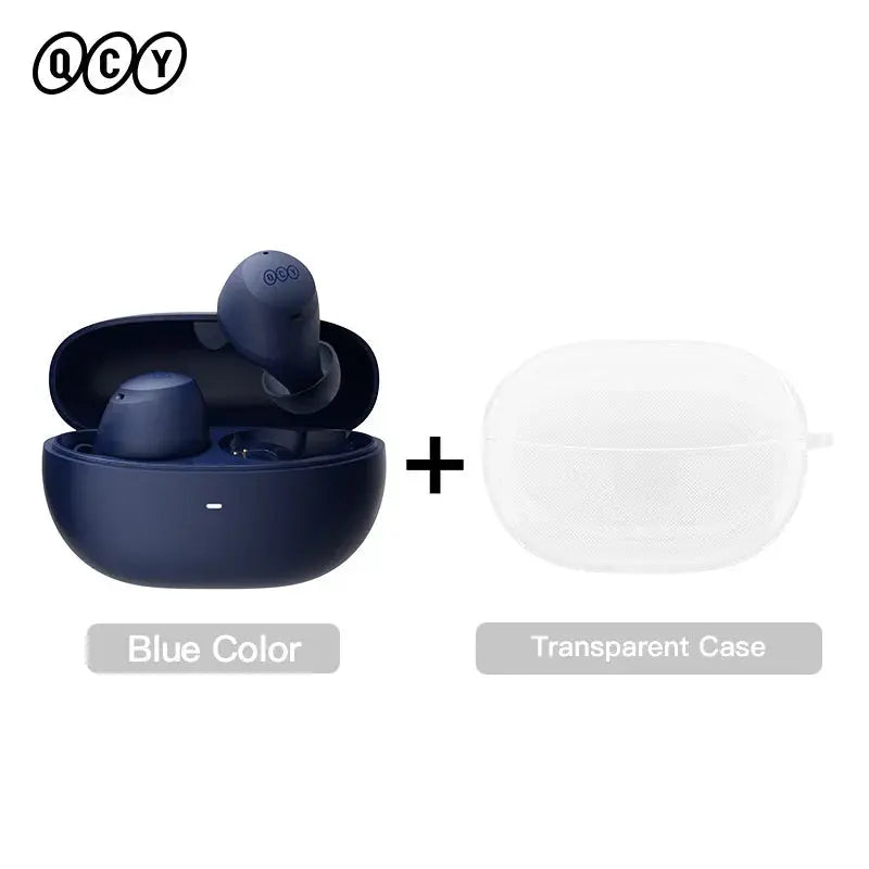 QCY HT07 ANC Wireless Earphones 40dB Noise Cancelling TWS Earbuds 6 Mic AI HD Call Bluetooth 5.2 HiFi Headphone 32H Playback, Ships From - spain - MaJuah