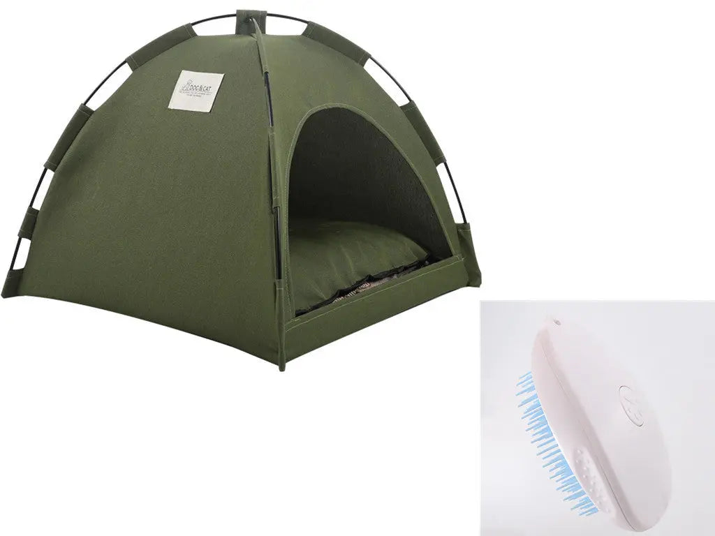 Cat Tent Cooling Mat  Dog House Pet Sofa Camping Dog Bed With Cushion For Dog Kennel Indoor Cat Nest Cat Bed Pets Products - MaJuah