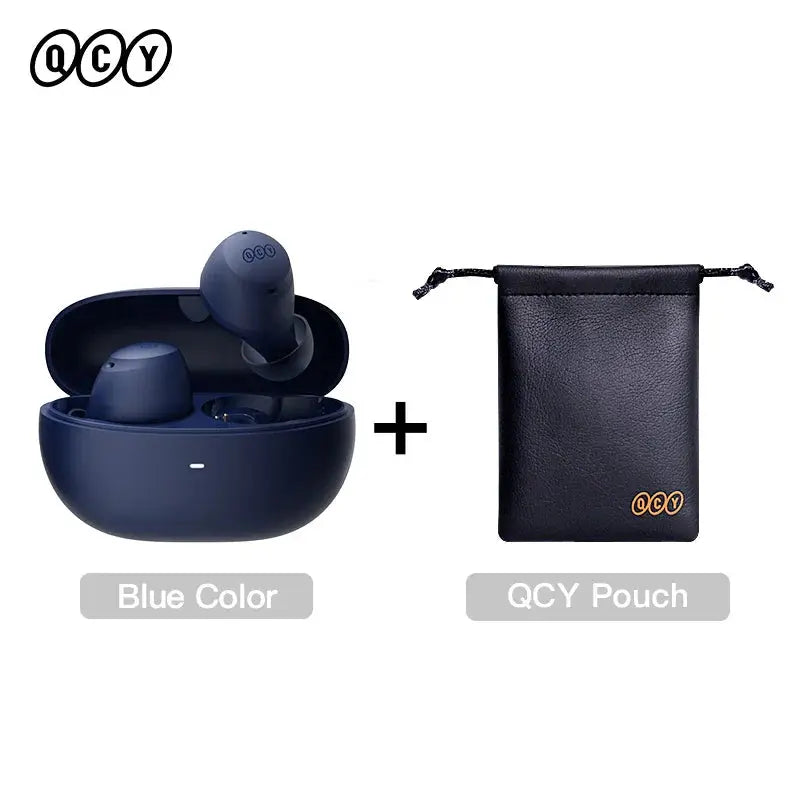 QCY HT07 ANC Wireless Earphones 40dB Noise Cancelling TWS Earbuds 6 Mic AI HD Call Bluetooth 5.2 HiFi Headphone 32H Playback - MaJuah