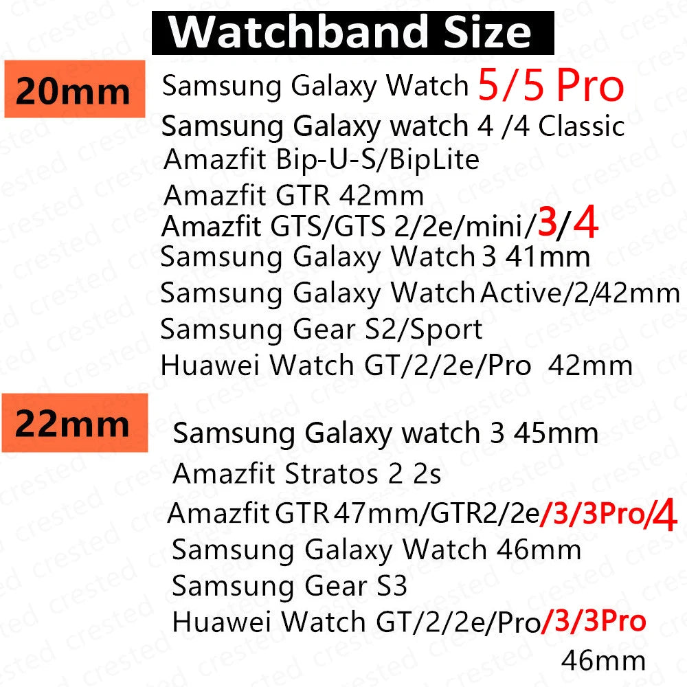 20mm 22mm Band for Samsung Galaxy watch 6/4/5/Pro/classic/3/active 2/Gear S3 Alpine loop bracelet correa HUAWEI GT 2 4 3 Strap