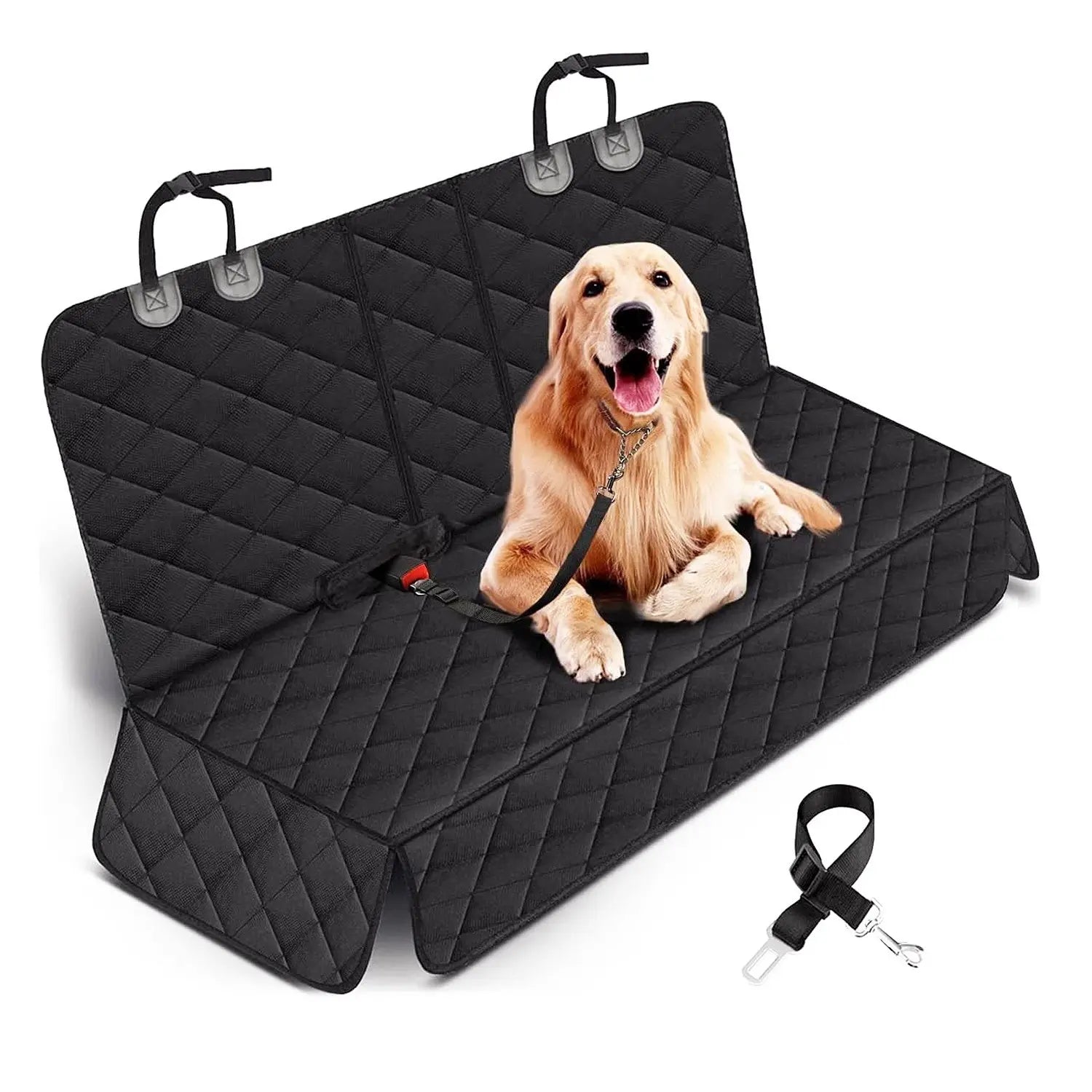 1Pc Dog Car Seat Cover Waterproof Scratchproof Pet Car Rear Protector Mat Pet Back Seat Cover With Dog Seat Belt For Car Truck SUV - MaJuah