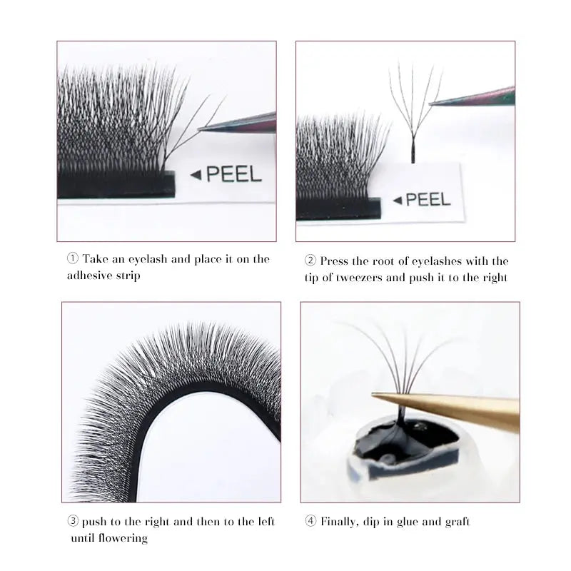 DeceMars 5D - W Shaped Eyelash Extension (12line/Tray) - MaJuah