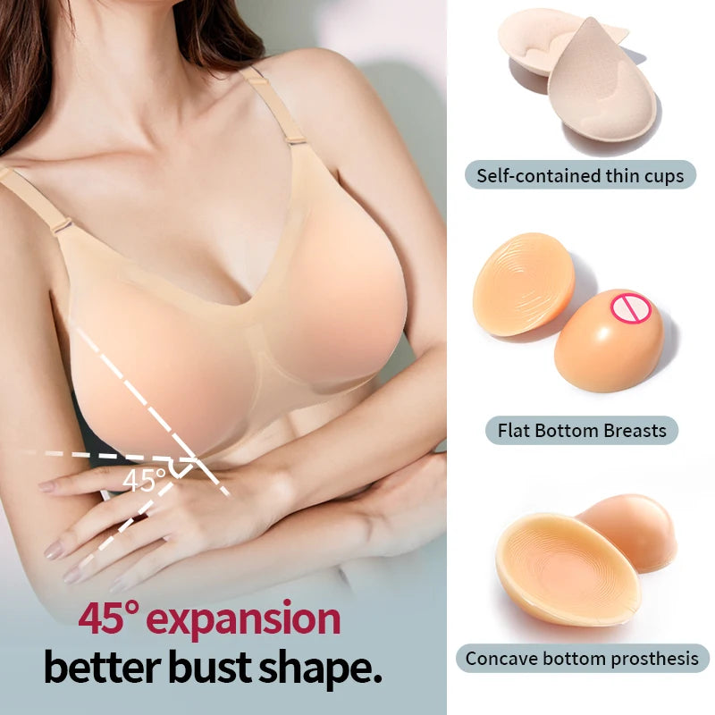 Large Realistic Silicone False Breast For Crossdresser Shemale Transgender Drag Queen Transvestite Mastectomy