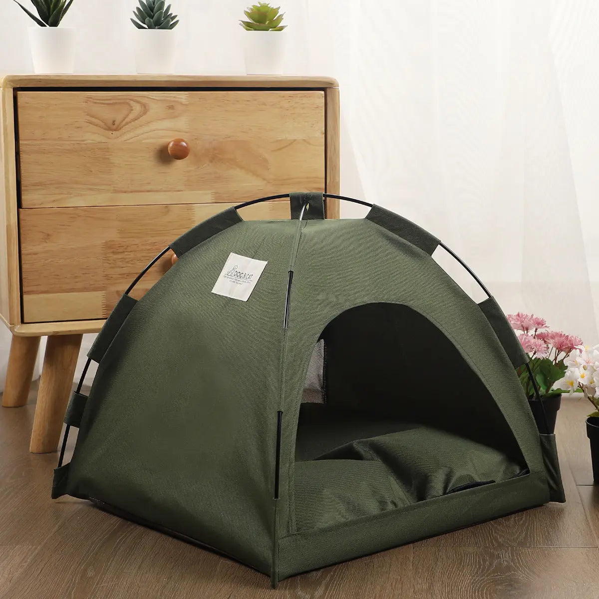 Cat Tent Cooling Mat  Dog House Pet Sofa Camping Dog Bed With Cushion For Dog Kennel Indoor Cat Nest Cat Bed Pets Products - MaJuah