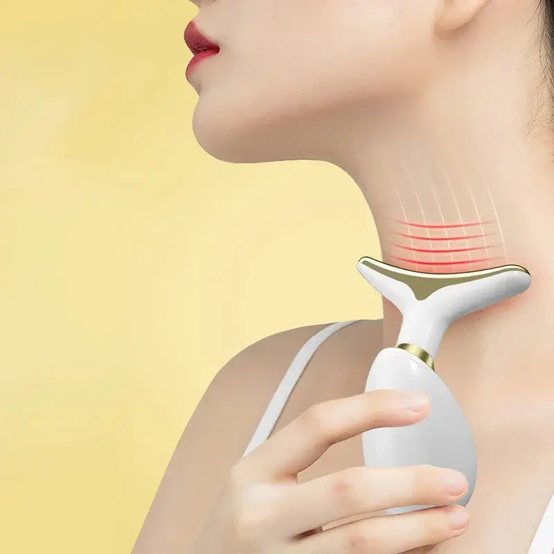 Neck Face Lifting Device Face Slimming Eye Massage Beauty Skin Facial Vibration Machine Anti Aging Reduce Edema Double Chin - MaJuah