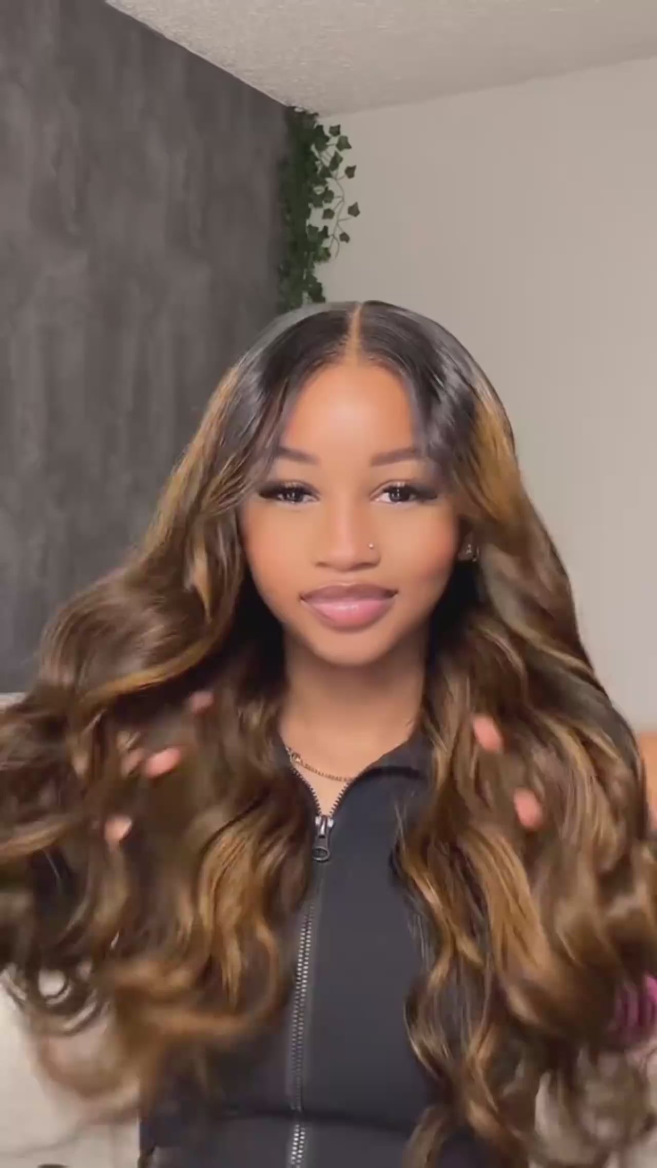 UNice Hair 7x5 Bye Bye Knots Glueless Wig: Brown Balayage Body Wave Wig Pre Cut Pre Bleached Human Hair Lace Wig 150%, Ships From - United States