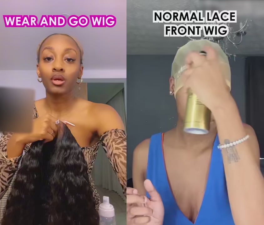 Body Wave Glueless Wigs 100% Human Hair Ready To Wear precut Preplucked HD Lace Frontal Wigs For Women Curly Lace Wigs YAWAWE