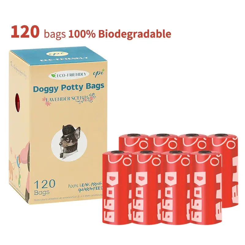 EPI Biodegradable Pet Garbage Bag Dog Poop Bags Dog Poop Bag Dispenser Dog Cleaning Supplies Dog Products for Dogs - MaJuah