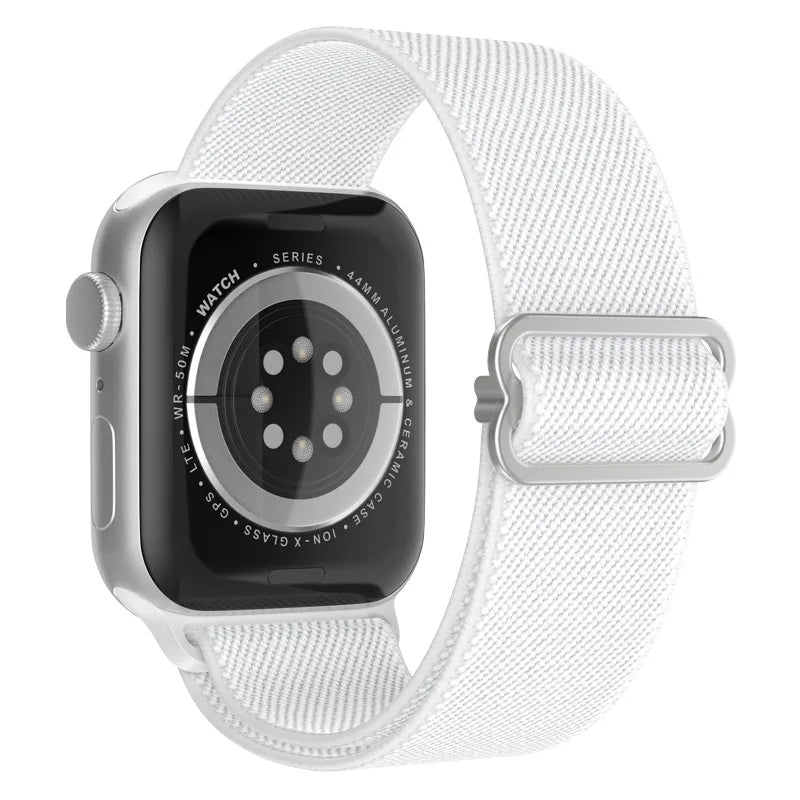 Elastic Strap for Apple Watch Series 9/8/7 6 5 4 Se ultra 2 49mm 41mm 45mm 40mm/44mm pride Nylon loop Shiny Bracelet iWatch Band