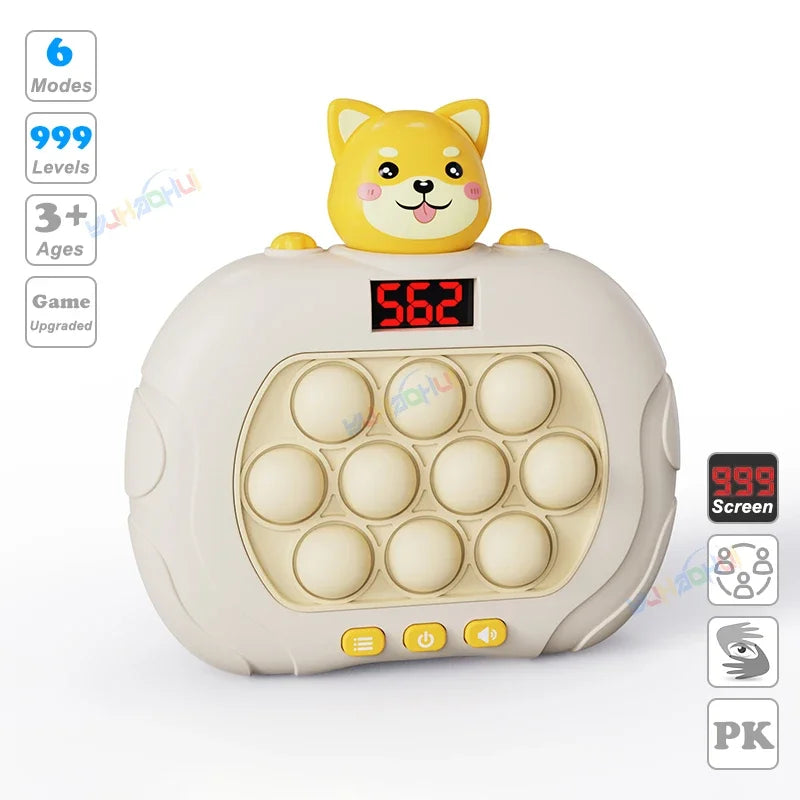 Electronic Pop Push Quick Push fidget Game Console with LED Display Screen 999 Levels