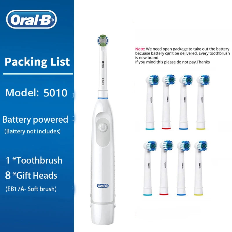 Oral B Electric Toothbrush 5010 Advance Power Toothbrush Precision Clean Teeth Remove Plaque With Extra Replacement Brush Heads