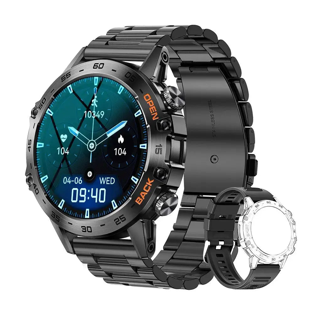 MELANDA Steel 1.39 Bluetooth Call Smart Watch Men Sports Fitness Tracker Watches IP67 Waterproof Smartwatch for Android IOS K52 - MaJuah