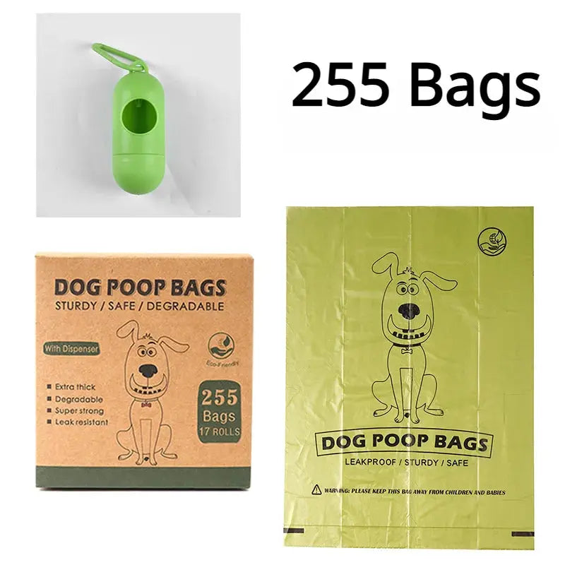 EPI Biodegradable Pet Garbage Bag Dog Poop Bags Dog Poop Bag Dispenser Dog Cleaning Supplies Dog Products for Dogs - MaJuah